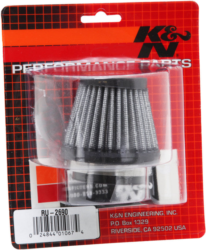K&N Filter Universal Rubber Filter 1 3/4 inch Flange 3 inch Base 2 inch Top 2.5 inch Height - Blais Performance Parts