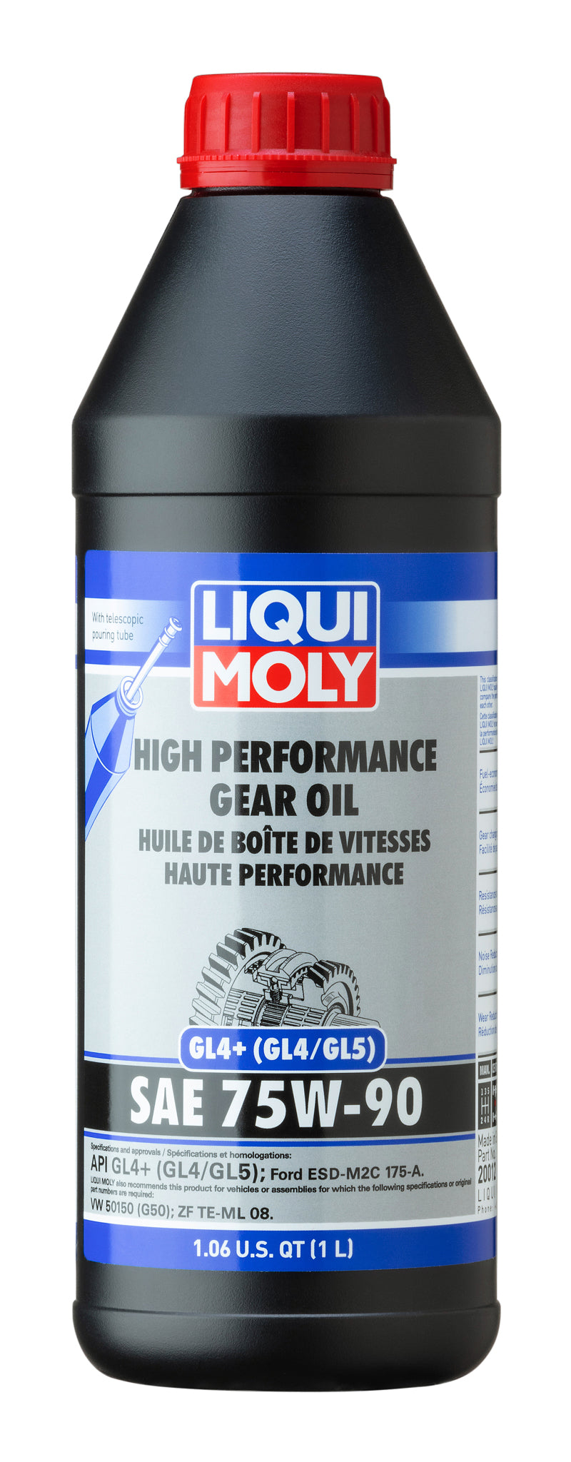 LIQUI MOLY 1L High Performance Gear Oil (GL4+) SAE 75W90 - Blais Performance Parts