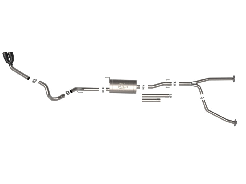 aFe 2022 Toyota Tundra V6-3.5L (tt) Vulcan Series 2.5in to 3in 304 SS Cat-Back Exhaust w/ Black Tip - Blais Performance Parts