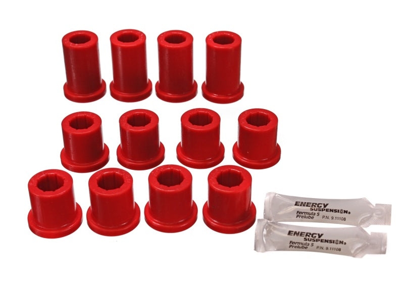 Energy Suspension 84-85 Toyota 4Runner 2 & 4WD Red Front Leaf Spring Bushing Set - Blais Performance Parts