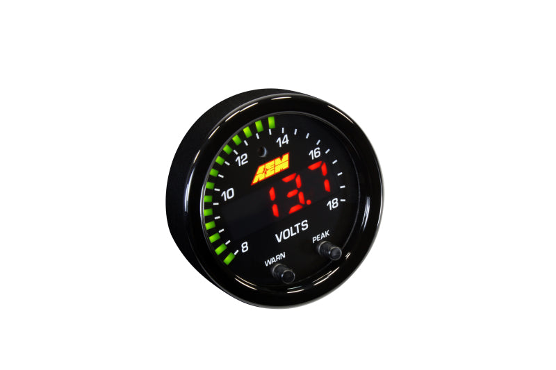 AEM X-Series 8-18V Volt Gauge - Blais Performance Parts