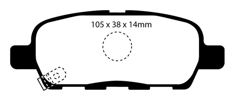 EBC 08-13 Infiniti EX35 3.5 Redstuff Rear Brake Pads - Blais Performance Parts