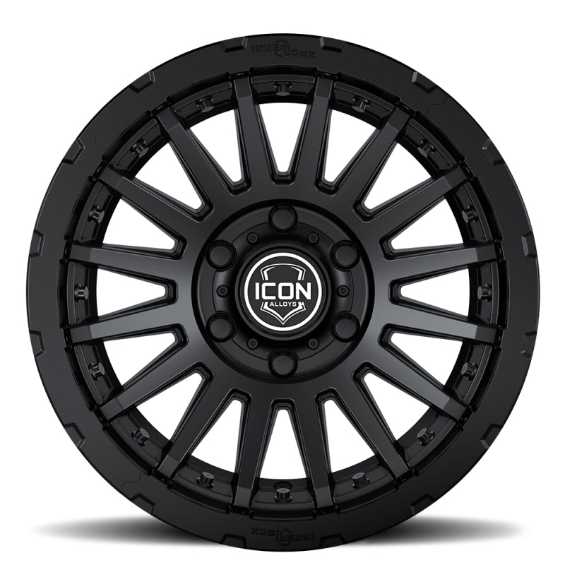 ICON Recon Pro 17x8.5 6x5.5 0mm Offset 4.75in BS 106.1mm Bore Satin Black Wheel - Blais Performance Parts