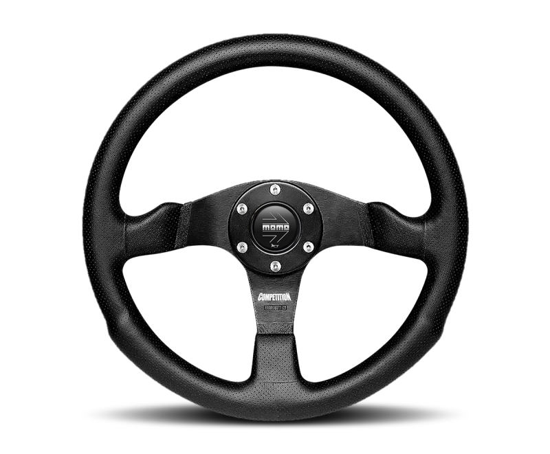 Momo Competition Steering Wheel 350 mm - Black AirLeather/Black Spokes - Blais Performance Parts