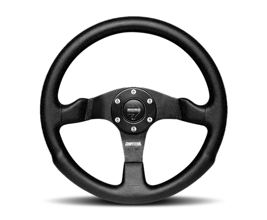 Momo Competition Steering Wheel 350 mm - Black AirLeather/Black Spokes - Blais Performance Parts