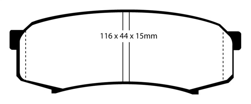 EBC 10+ Lexus GX460 4.6 Yellowstuff Rear Brake Pads - Blais Performance Parts