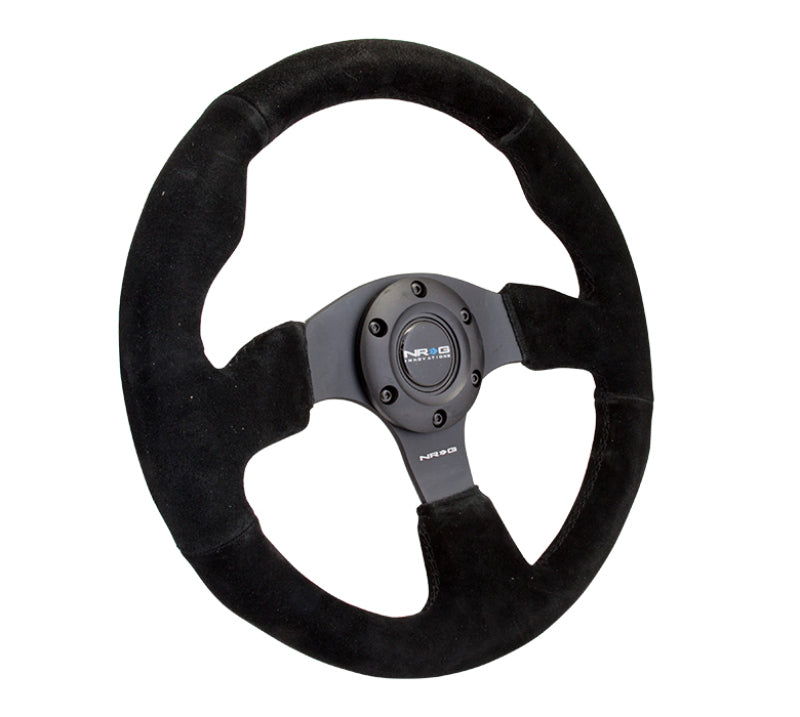 NRG Reinforced Steering Wheel (320mm) Suede w/Black Stitch - Blais Performance Parts