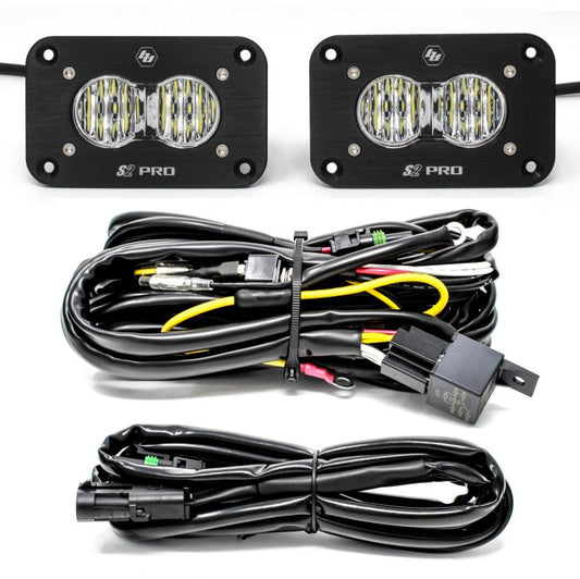 Baja Designs S2 Pro Wide Cornering Pair Flush Mount LED Light Pod Kit - Blais Performance Parts