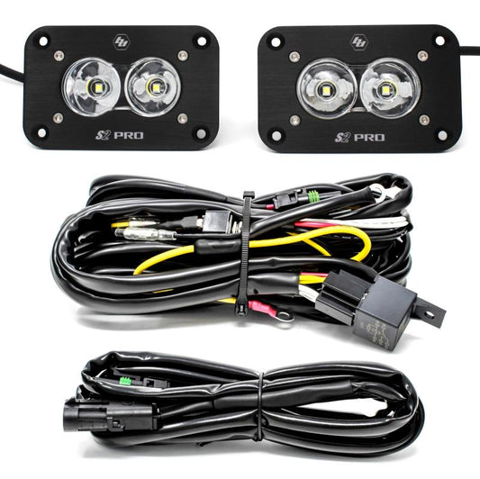 Baja Designs S2 Pro Flush Mount LED Light Pod Kit Work/Scene Pattern - Pair - Blais Performance Parts