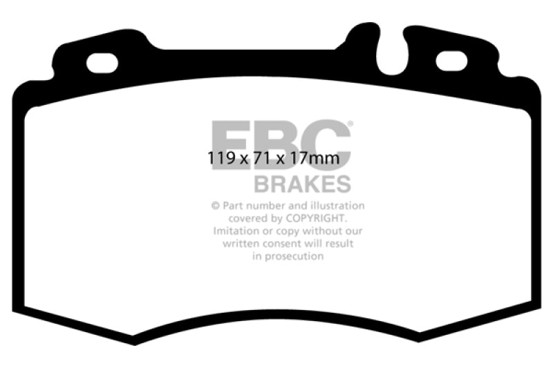 EBC 02-04 Mercedes-Benz C32 AMG (W203) 3.2 Supercharged Yellowstuff Front Brake Pads - Blais Performance Parts