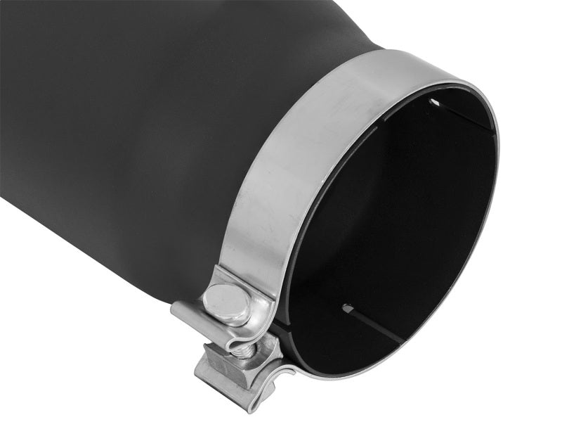 aFe Power MACH Force-Xp 5in In x 6in Out x 15in L Bolt-On 409 SS Exhaust Tip - Black - Blais Performance Parts