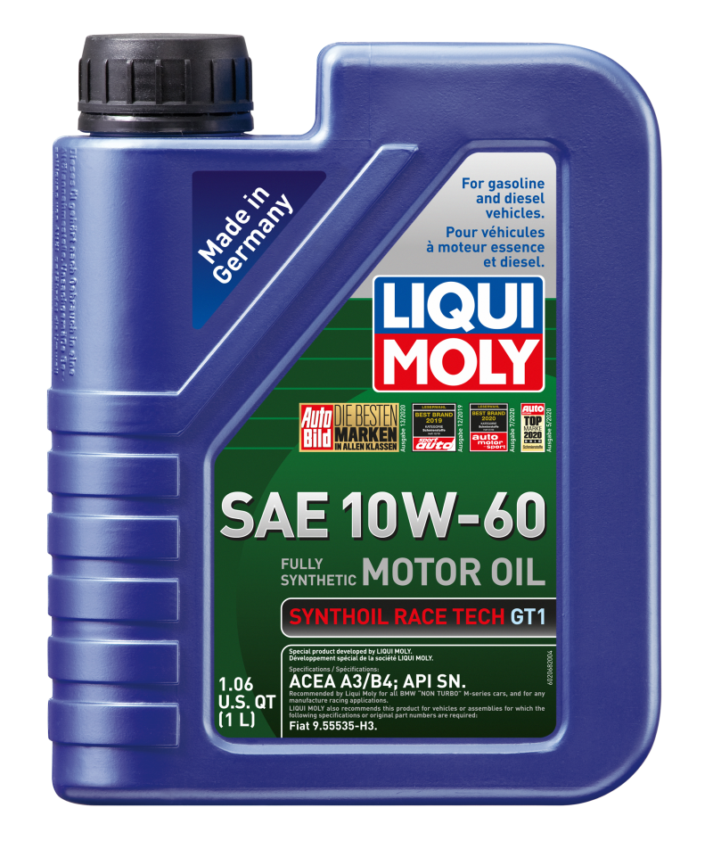 LIQUI MOLY 1L Synthoil Race Tech GT1 Motor Oil SAE 10W60 - Blais Performance Parts