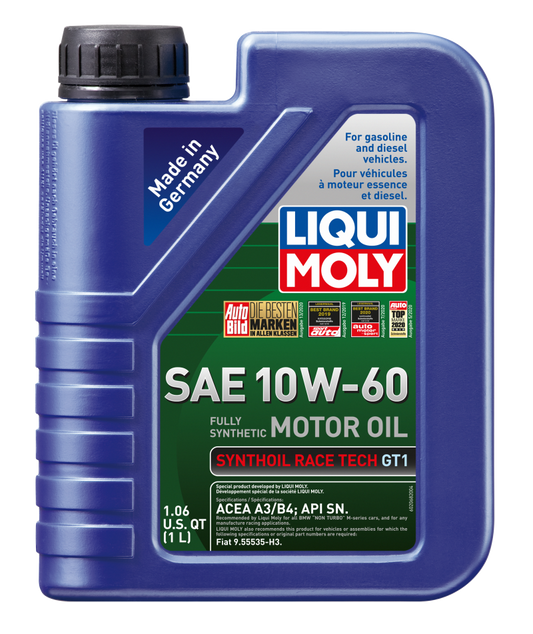 LIQUI MOLY 1L Synthoil Race Tech GT1 Motor Oil SAE 10W60 - Blais Performance Parts