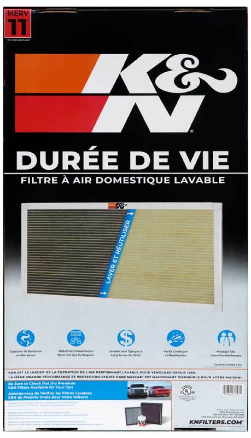 K&N HVAC Filter - 14 x 25 x 1 - Blais Performance Parts