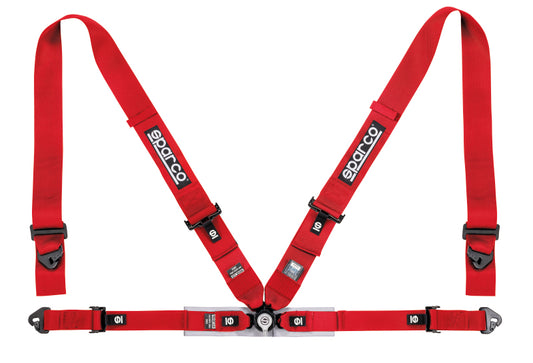 Sparco Belt 4Pt 3in/2in Competition Harness - Red - Blais Performance Parts