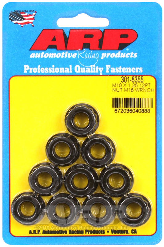 ARP M10 x 1.25 (5) 12-Point Nut Kit (Pack of 10) - Blais Performance Parts