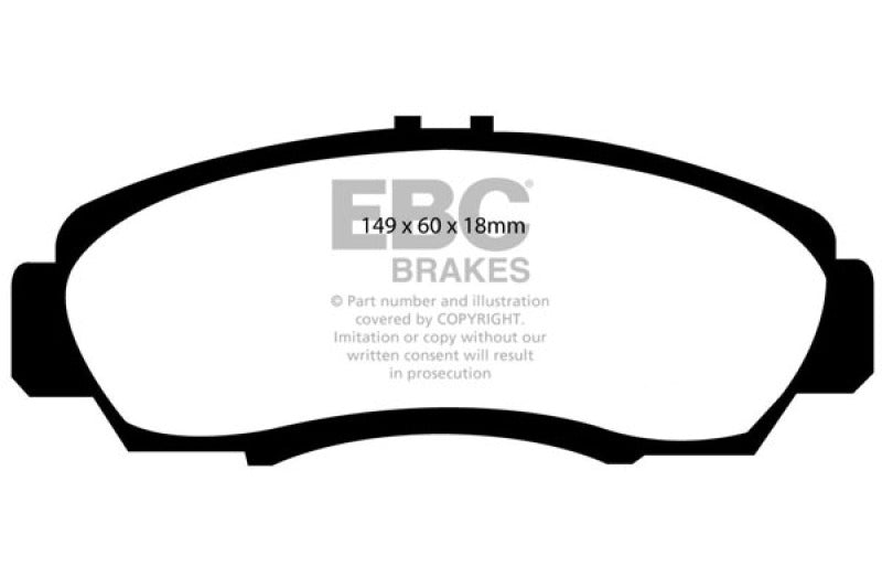 EBC 01-03 Acura CL 3.2 Greenstuff Front Brake Pads - Blais Performance Parts