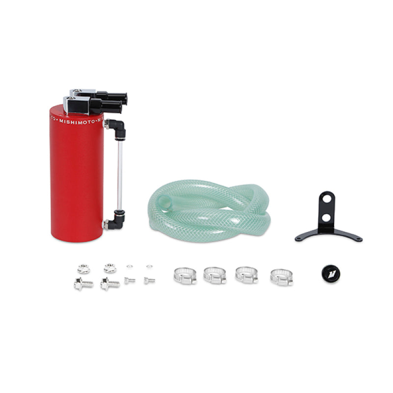 Mishimoto Small Aluminum Oil Catch Can - Wrinkle Red - Blais Performance Parts