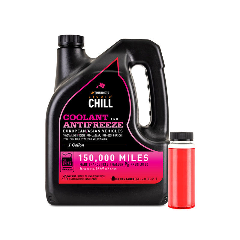 Mishimoto Liquid Chill EG Coolant, European/Asian Vehicles, Pink/Red - Blais Performance Parts