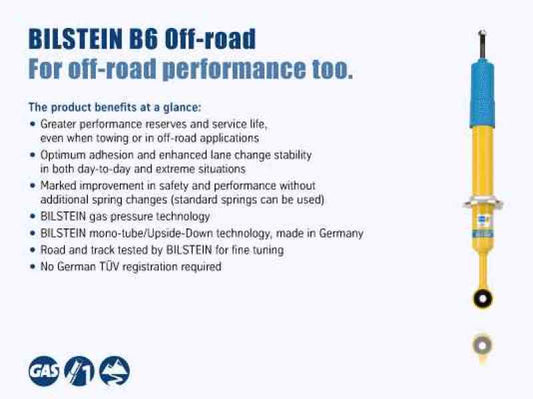 Bilstein B6 4600 Series 2014 Ford F-150 Rear 46mm Monotube Shock Absorber - Blais Performance Parts