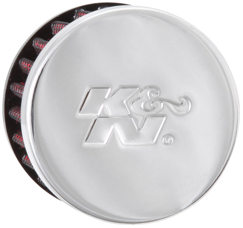 K&N 1.25in Flange ID x 3in OD x 2.5in H Rubber Base Crankcase Vent Filter - Blais Performance Parts