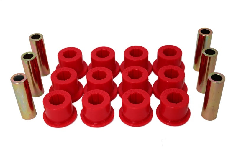 Energy Suspension 05-14 Toyota Tacoma Rear Leaf Spring Bushings - Red - Blais Performance Parts