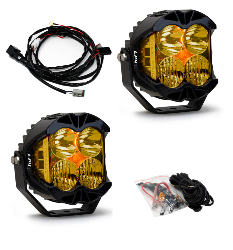 Baja Designs LP4 Pro Driving/Combo LED - Amber (Pair) - Blais Performance Parts