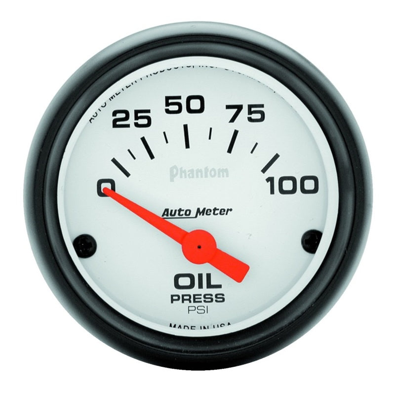 Autometer Phantom 52mm 0-100 PSI Electric Oil Pressure Gauge - Blais Performance Parts