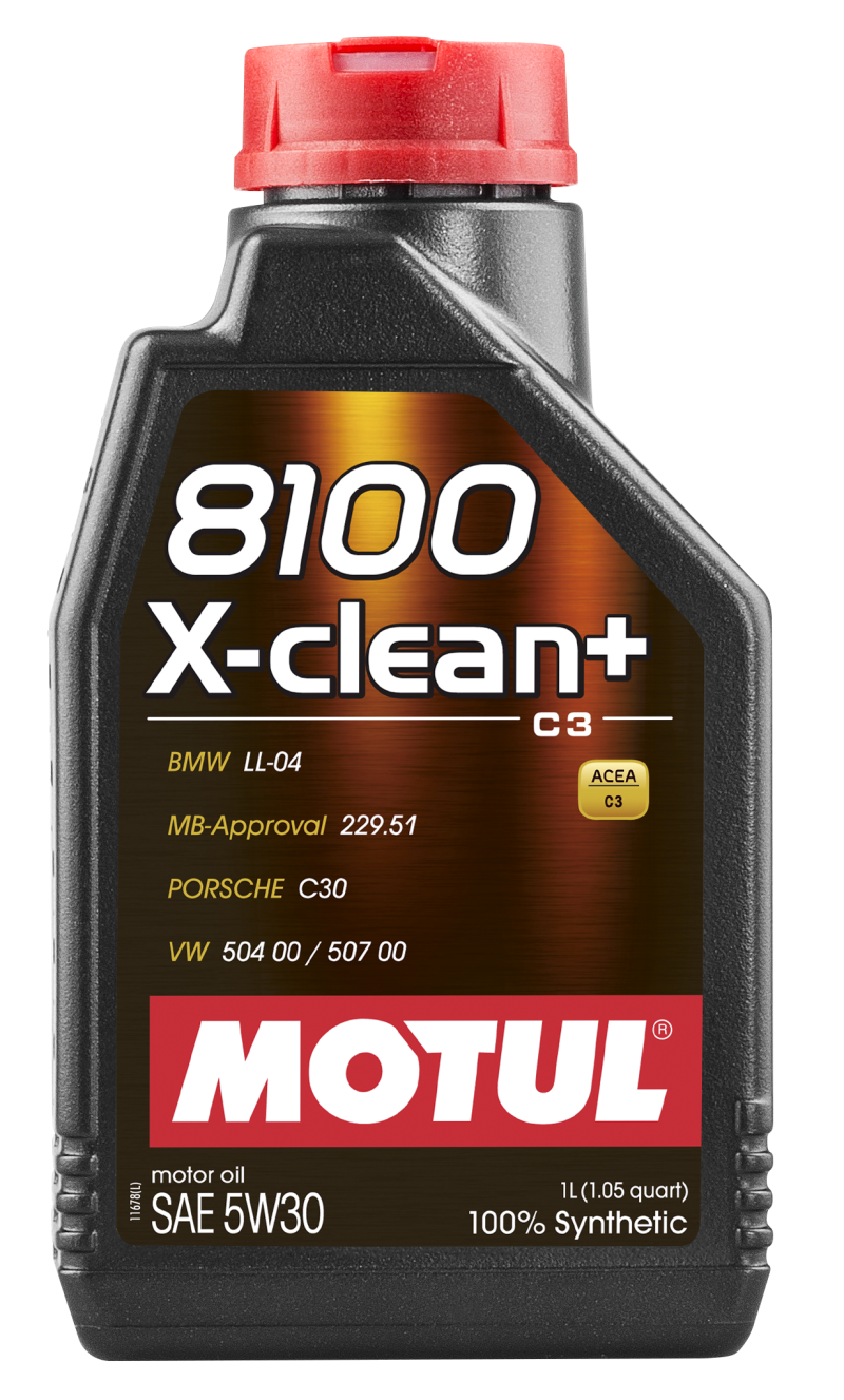 Motul 1L Synthetic Engine Oil 8100 5W30 X-CLEAN - LL04- MB 229.51- 504.00-507.00 - Blais Performance Parts