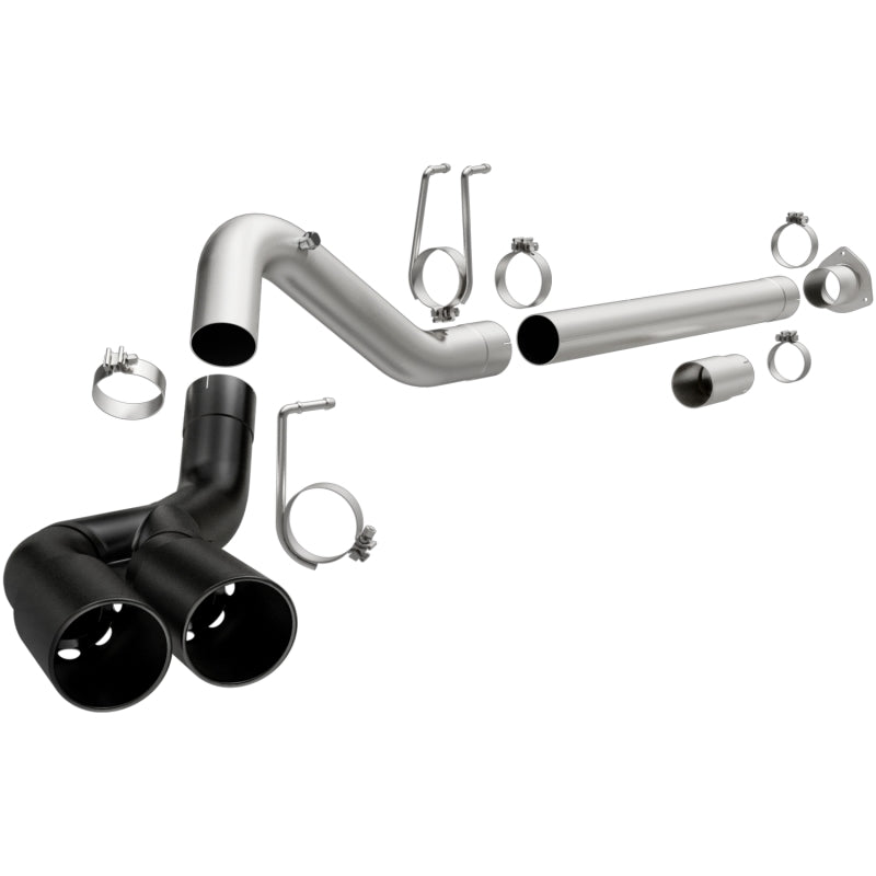 MagnaFlow 08-18 Ford F-250/F-350/F-450 4.6L/6.7 DPF-Back Black 4in Dual Single Rear Exit - Blais Performance Parts