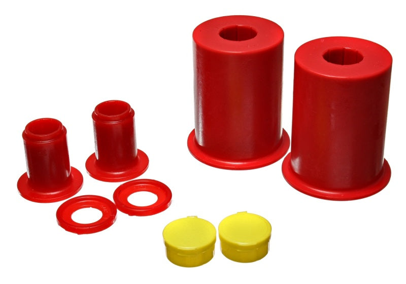 Energy Suspension 05-13 Ford Mustang Red Front Lower Control Arm Bushings (Must reuse outer metal sh - Blais Performance Parts