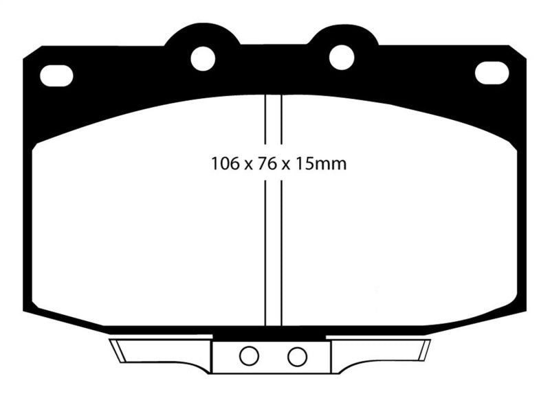 EBC 86-89 Mazda RX7 2.4 (1.3 Rotary)(Vented Rear Rotors) Redstuff Front Brake Pads - Blais Performance Parts