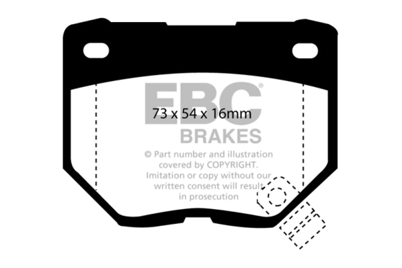 EBC 89-95 Nissan Skyline (R32) 2.6 Twin Turbo GT-R Yellowstuff Rear Brake Pads - Blais Performance Parts