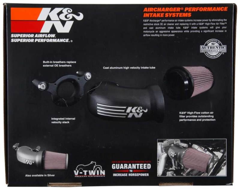 K&N 08-17 Harley Davidson Touring Models Performance Air Intake System - Blais Performance Parts