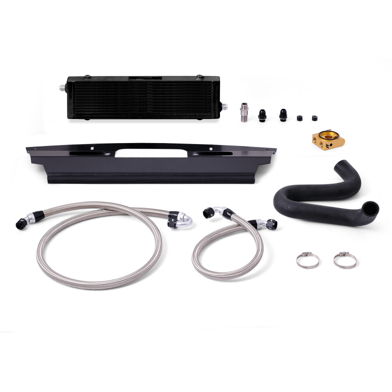 Mishimoto 2015+ Ford Mustang GT Thermostatic Oil Cooler Kit - Black - Blais Performance Parts