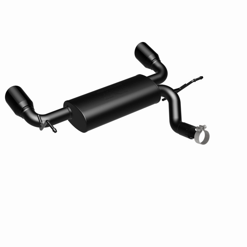 MagnaFlow 07-17 Jeep Wrangler JK 3.8/3.6L Dual Split Rear Exit Black Axle-Back Exhaust - Blais Performance Parts