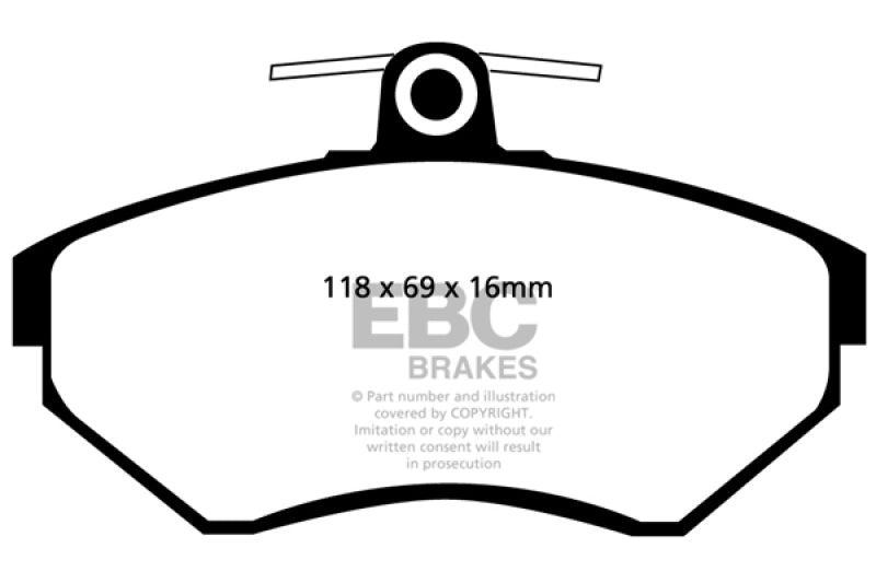 EBC 97-02 Volkswagen Cabriolet 2.0 Yellowstuff Front Brake Pads - Blais Performance Parts