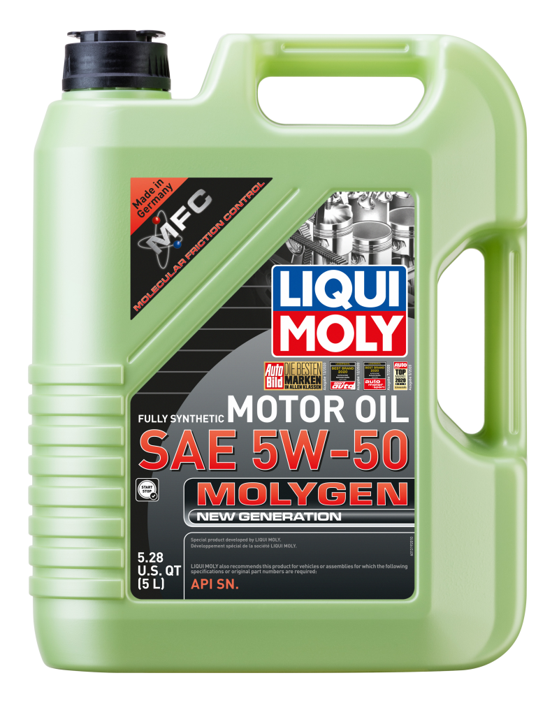 LIQUI MOLY 5L Molygen New Generation Motor Oil SAE 5W50 - Blais Performance Parts