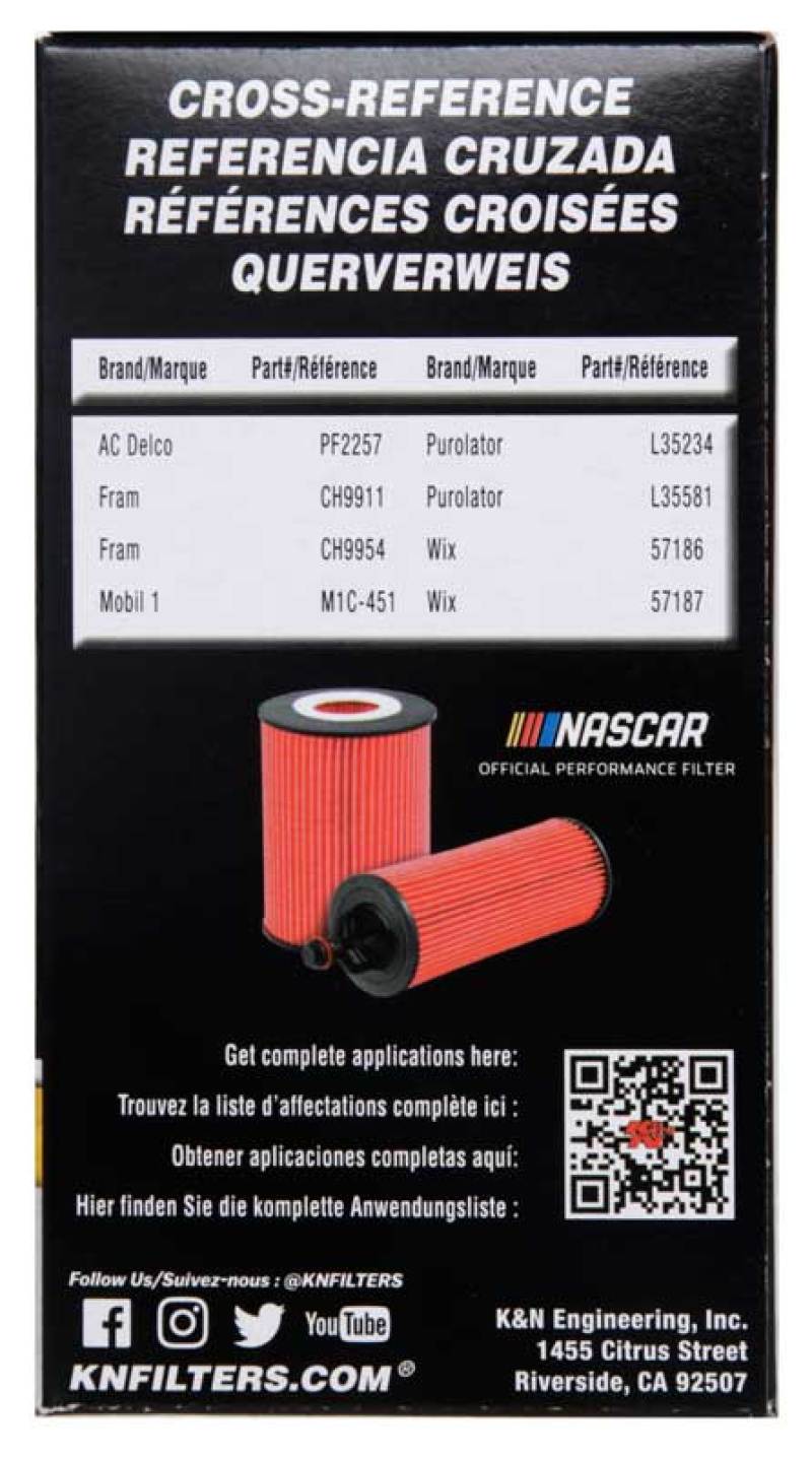 K&N 2018 Audi RS3 2.5L Cartridge Oil Filter - Blais Performance Parts