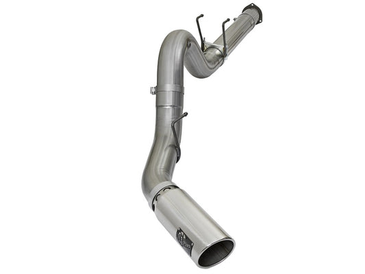 aFe LARGE BORE HD 5in 409-SS DPF-Back Exhaust w/Polished Tip 2017 Ford Diesel Trucks V8 6.7L (td) - Blais Performance Parts