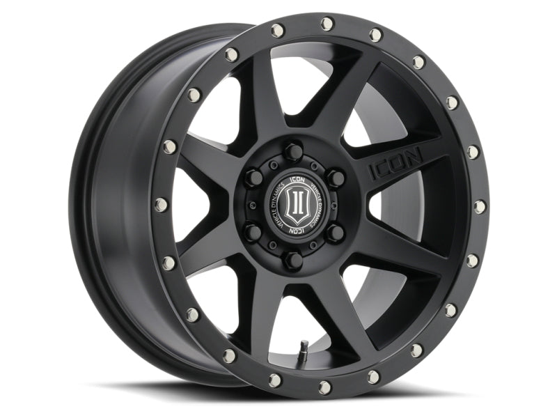 ICON Rebound 17x8.5 5x150 25mm Offset 5.75in BS 110.1mm Bore Satin Black Wheel - Blais Performance Parts