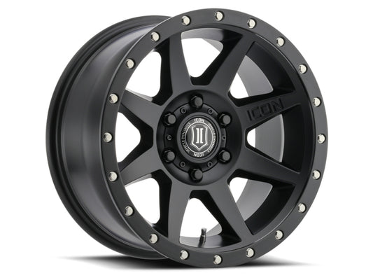 ICON Rebound 18x9 6x135 6mm Offset 5.25in BS 87.1mm Bore Satin Black Wheel - Blais Performance Parts