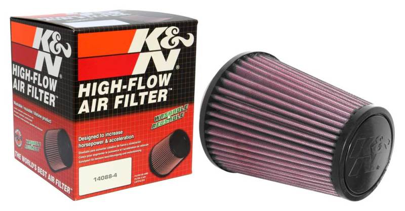 K&N Universal Tapered Filter 3.125in Flange ID x 5in Base OD x 3.5in Top OD x 6in Height - Blais Performance Parts