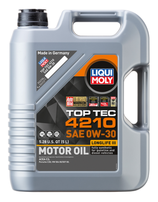 LIQUI MOLY 5L Top Tec 4210 Motor Oil SAE 0W30 - Blais Performance Parts