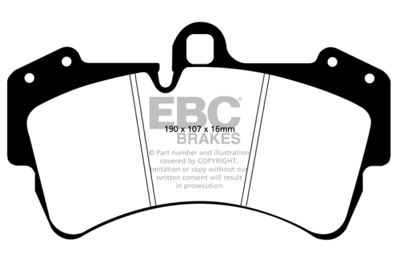 EBC 03-07 Porsche Cayenne 4.5 (350mm Rotors) Redstuff Front Brake Pads - Blais Performance Parts