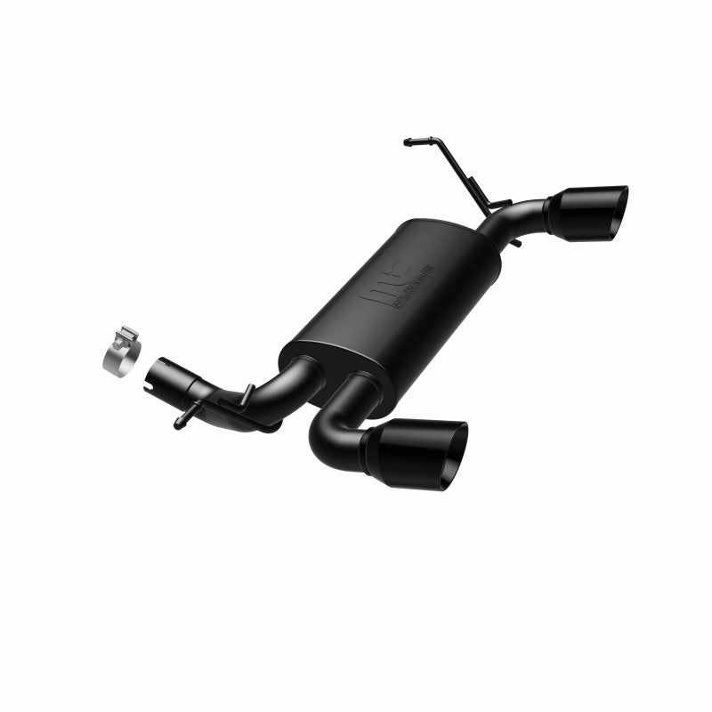 MagnaFlow 07-17 Jeep Wrangler JK 3.8/3.6L Dual Split Rear Exit Black Axle-Back Exhaust - Blais Performance Parts