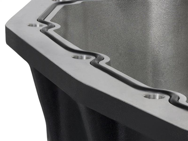 AFE Pro Series Engine Oil Pan Black w/Machined Fins; 11-16 Ford Powerstroke V8-6.7L (td) - Blais Performance Parts