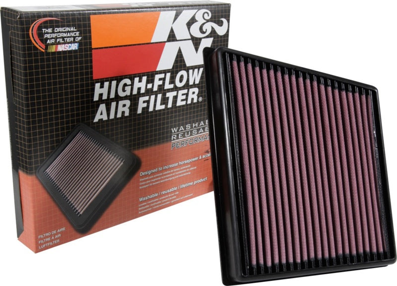 K&N 2015 Jaguar F-Pace V6-3.0L F/I Right Side Replacement Drop In Air Filter - Blais Performance Parts