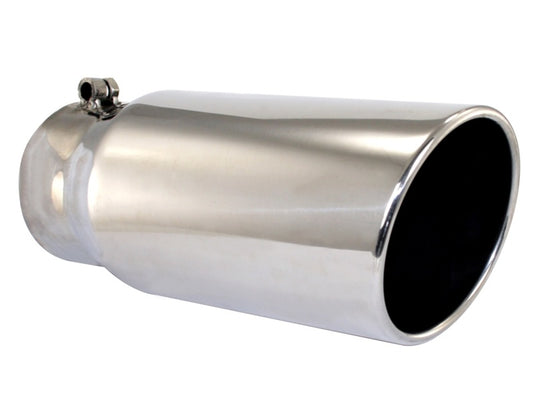 aFe MACHForce XP Exhausts Tips SS-304 EXH Tip 4x5x12L Direct Bolt-On (pol) - Blais Performance Parts