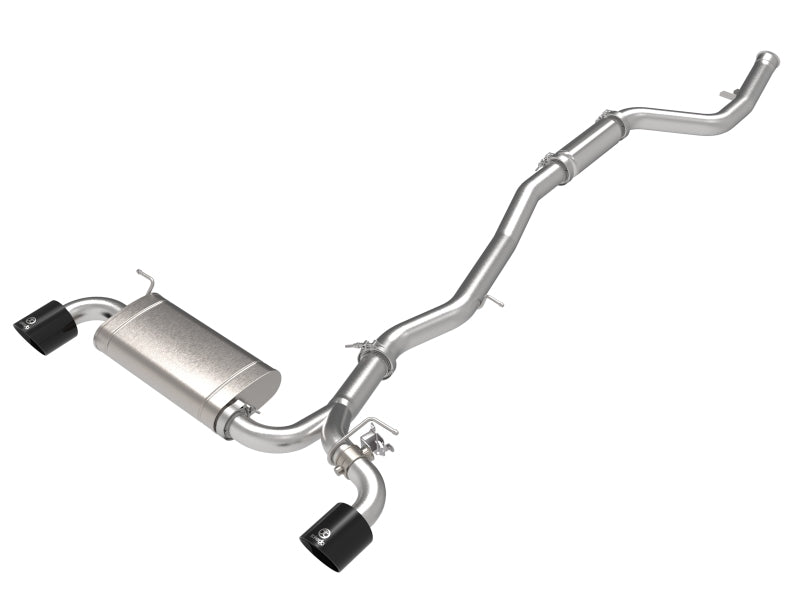 aFe POWER Takeda 2021 Toyota Supra 2.0L (t) 2.5in-3in 304 SS CB Exhaust w/ Black Tips - Blais Performance Parts